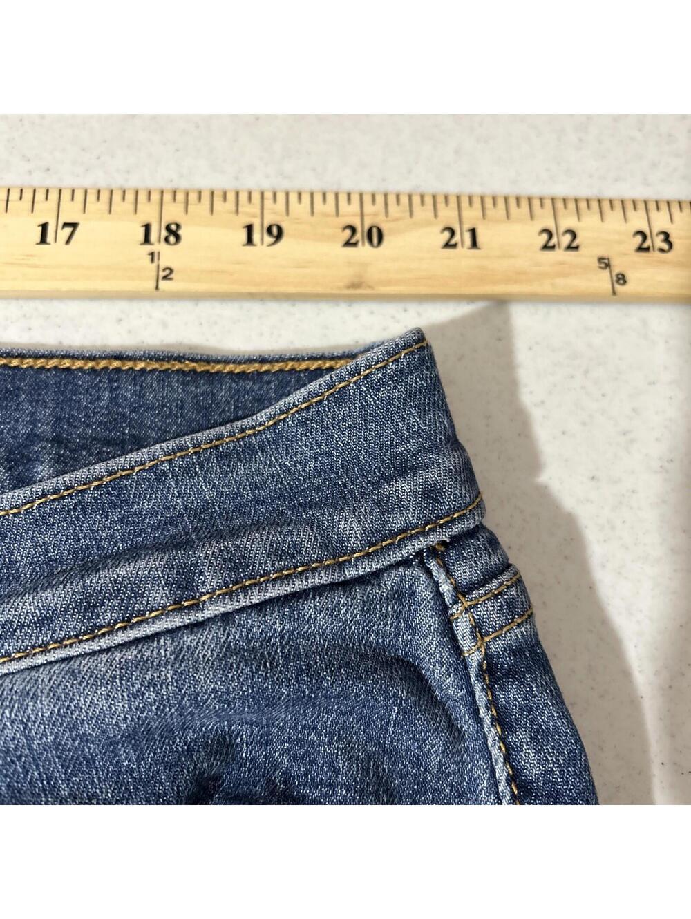 Levis Wedgie Skinny Jeans Women Size 22 Blue Raw Hem High Rise Distressed - Picture 6 of 6